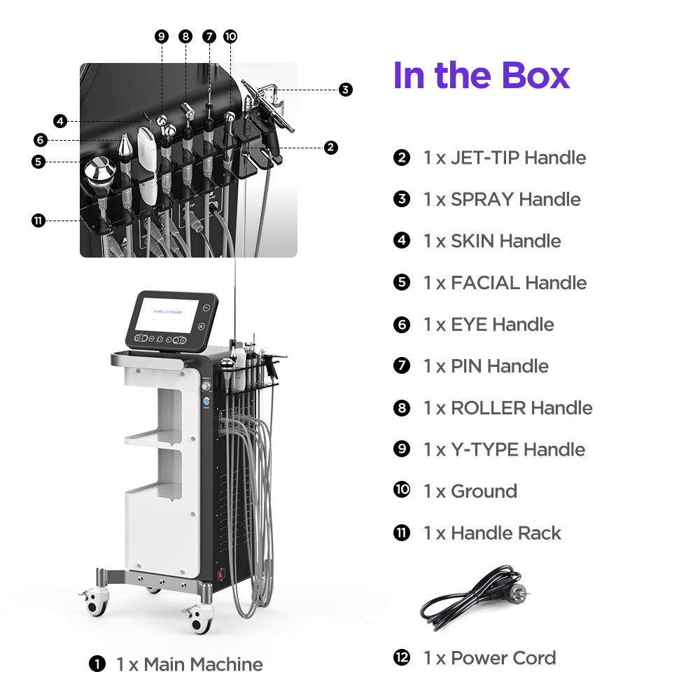 Shape Tactics 8-in-1 HydraFacial Dermabrasion & Oxygen Infusion Skin Rejuvenation System