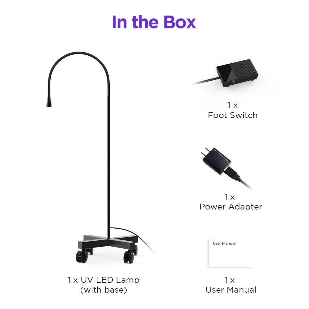 Shape Tactics 5W UV LED Gooseneck Lamp for Nail Art, Gel Curing & Lash Application