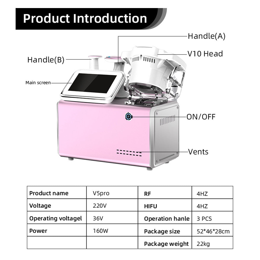 Shape Tactics Advanced 4D Ultrasound 40K Cavitation RF & LED Body Contouring System