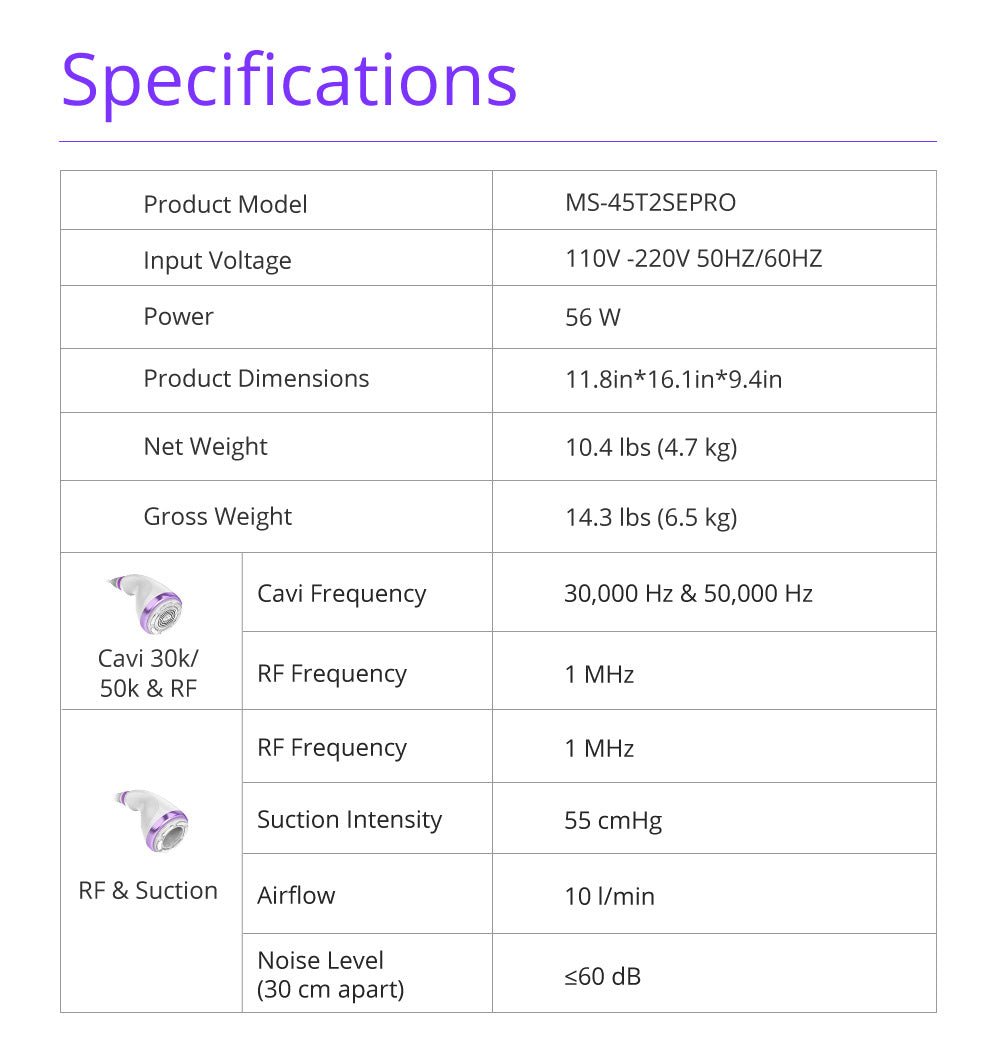 Aristorm Dual-Frequency 30K & 50K Cavitation RF Body Contouring System