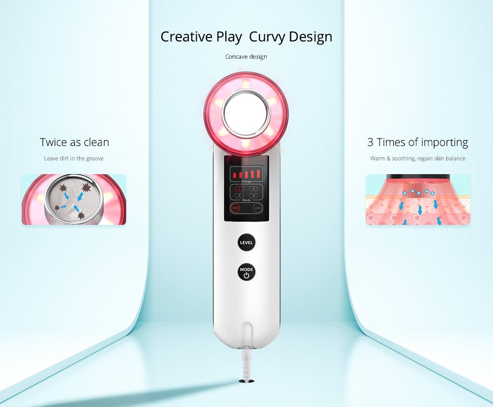 Shape Tactics Handheld 7-Color Photon Ultrasonic Facial Cleanser & Skin Rejuvenation Device