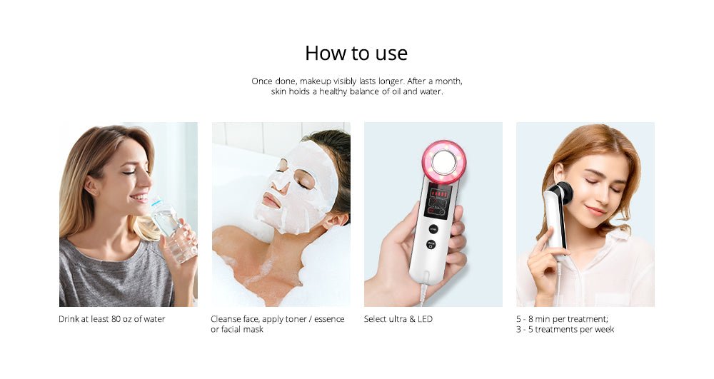Shape Tactics Handheld 7-Color Photon Ultrasonic Facial Cleanser & Skin Rejuvenation Device