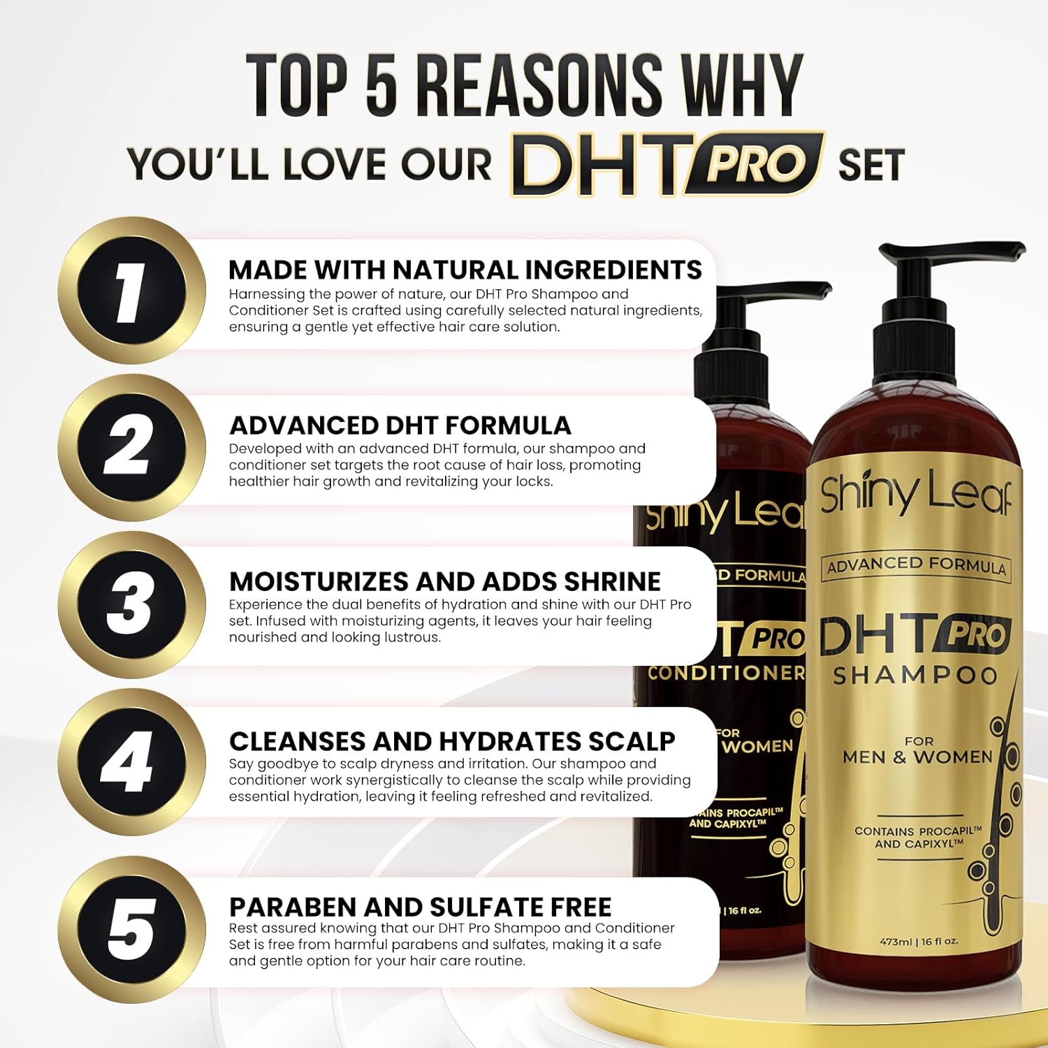 Bariatric Multivitamin with Iron With DHT Pro Shampoo and Conditioner Hair Care Bundle